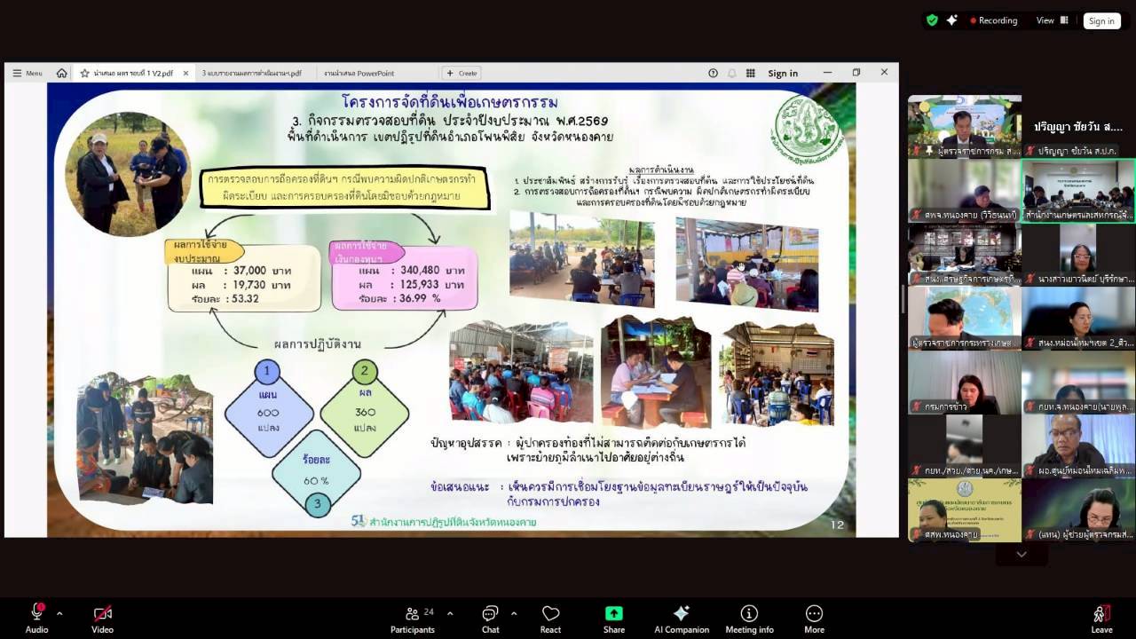 title - ผู้ตรวจราชการ ส.ป.ก. เข้าร่วมการประชุมตรวจติดตามการดำเนินงานตามแผนการตรวจราชการ ของผู้ตรวจราชการกระทรวงเกษตรและสหกรณ์ ประจำปีงบประมาณ พ.ศ. 2569 รอบที่ 1 ในเขตตรวจราชการที่ 10 จังหวัดหนองคาย 